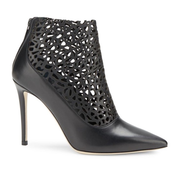 Jimmy Choo Point-Toe Leather Ankle Booties Size 39 - Picture 1 of 8